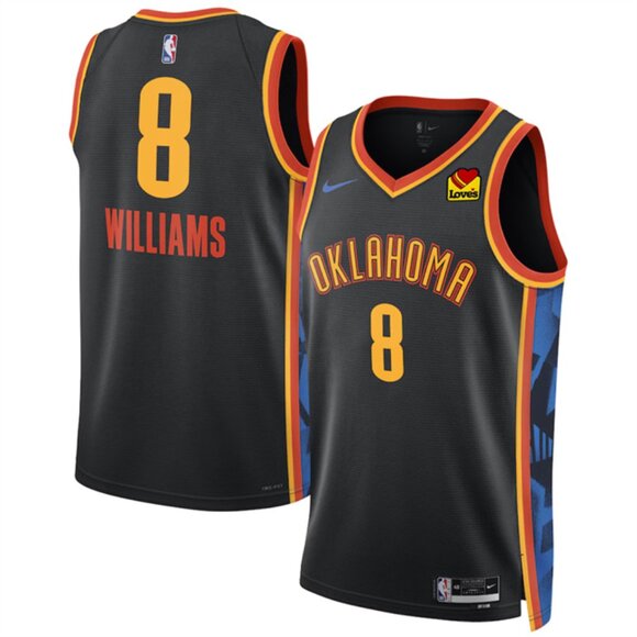 8 Jalen Williams Black Stitched Jersey